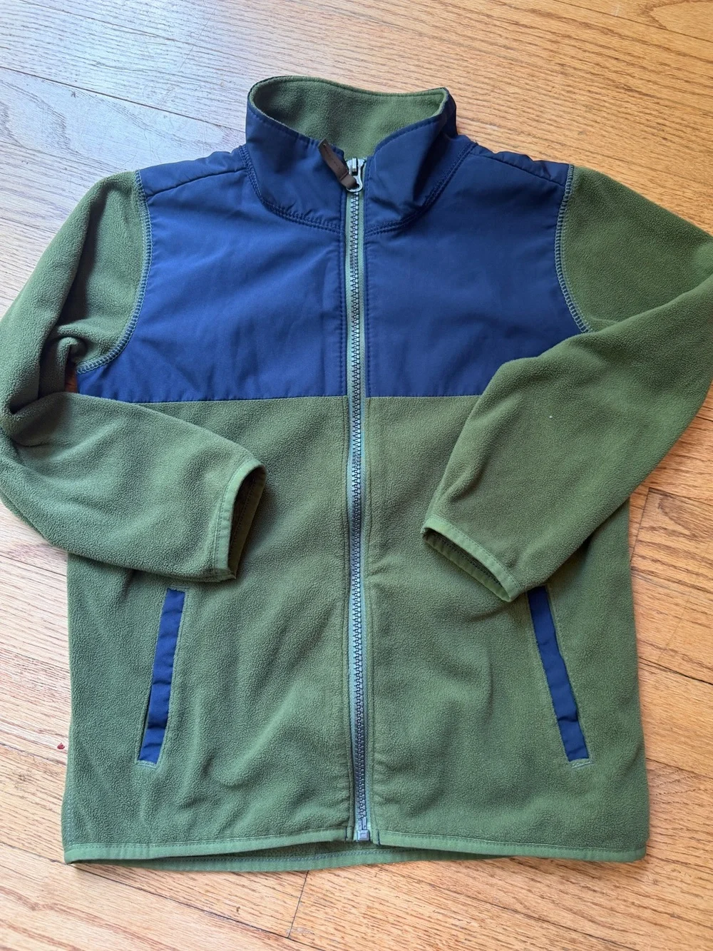 Carter’s Green and Navy Fleece Zip-Up Jacket size 7